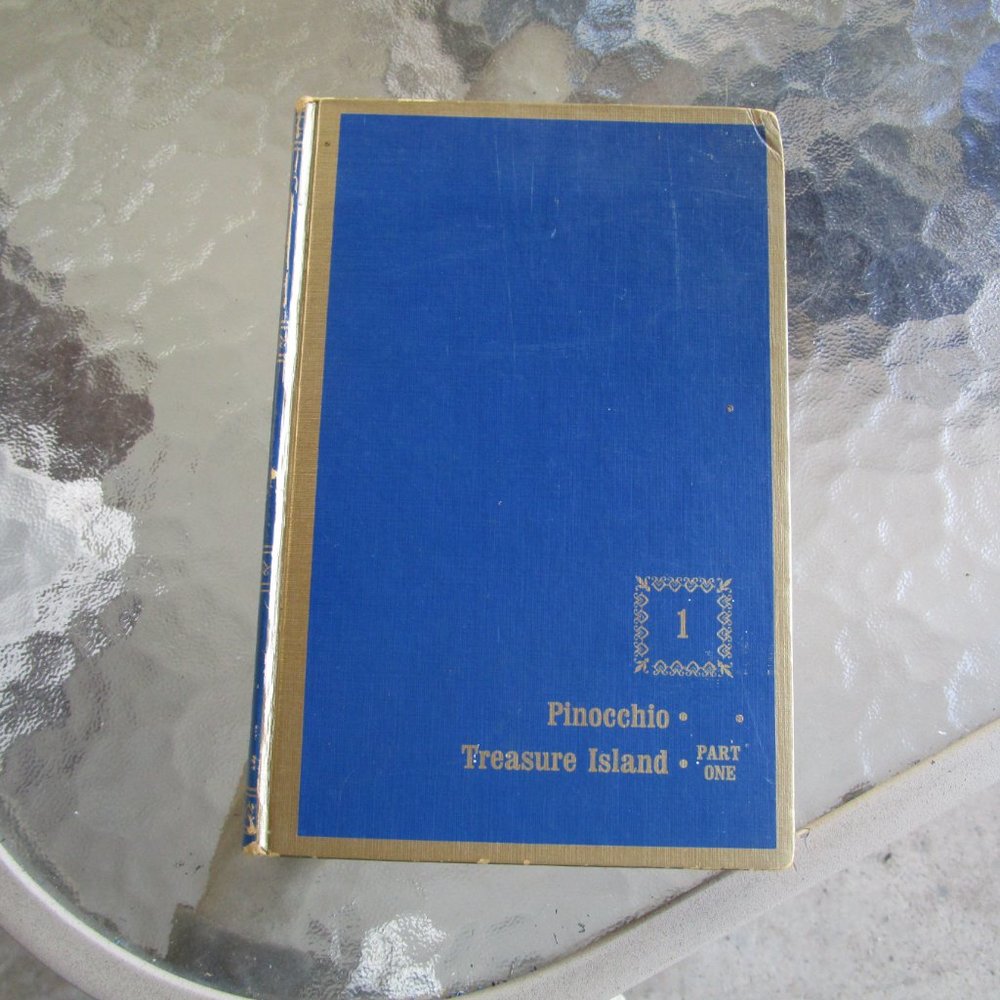 Children Classics 1947 book Pinocchio Treasure Island Part One Hardcover